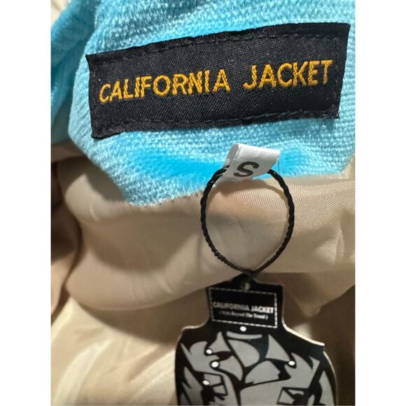 California Jacket NWT blue velvet fringe boho chique S jacket - Picture 3 of 13